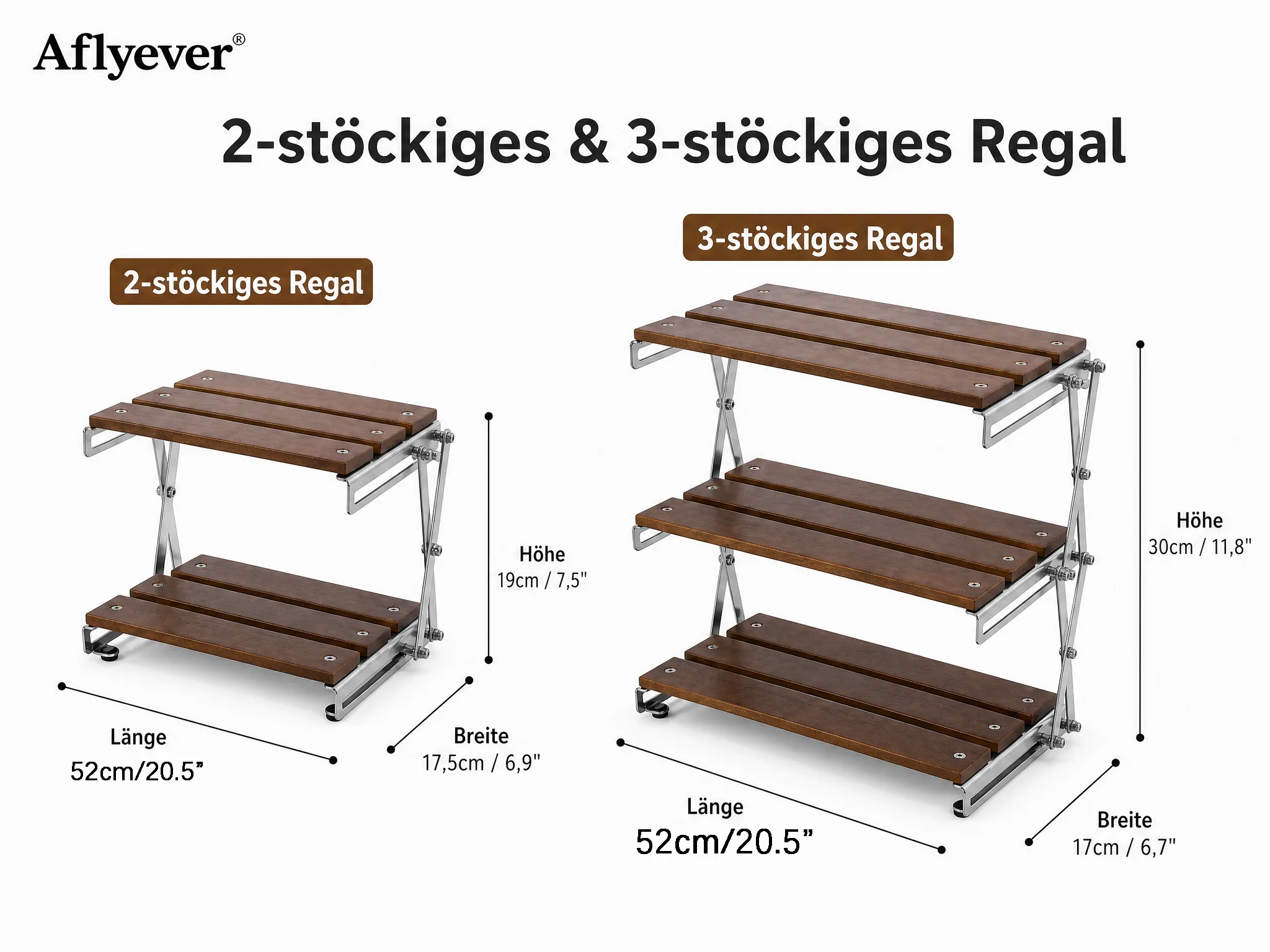 3-Tier Wooden Camping Storage Rack detail
