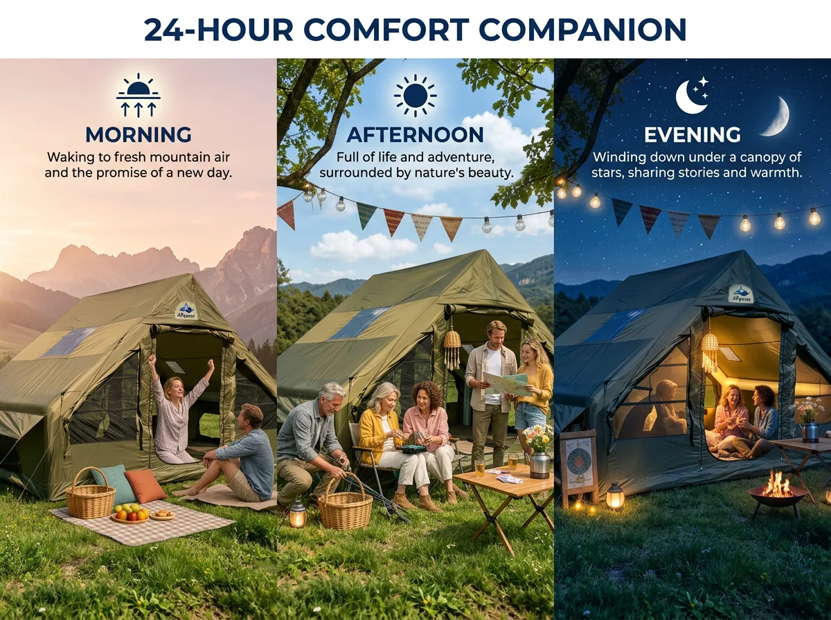 6.3 m² Green Tent with Single Small Window product detail