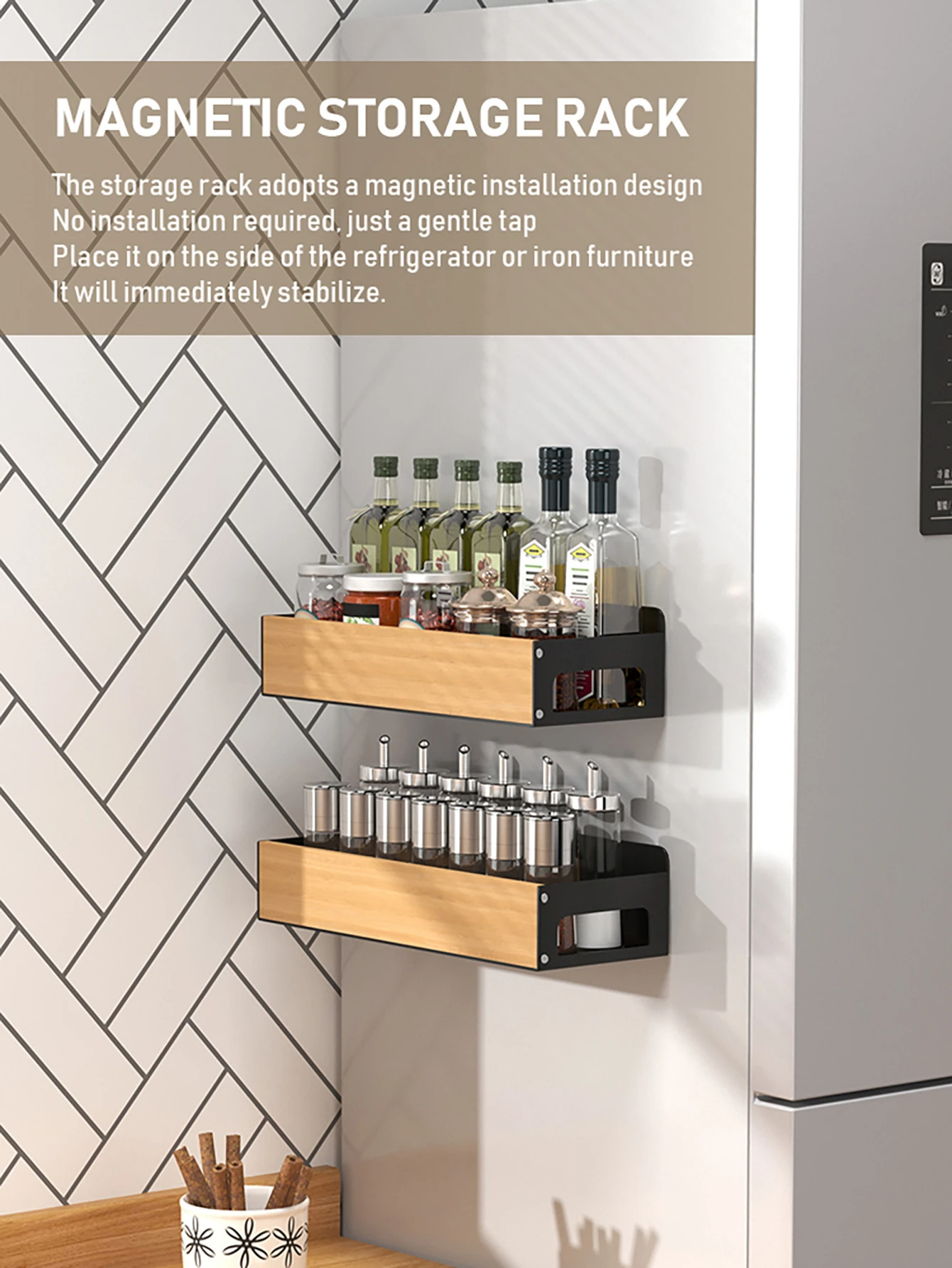 Magnetic Refrigerator Spice Rack product detail