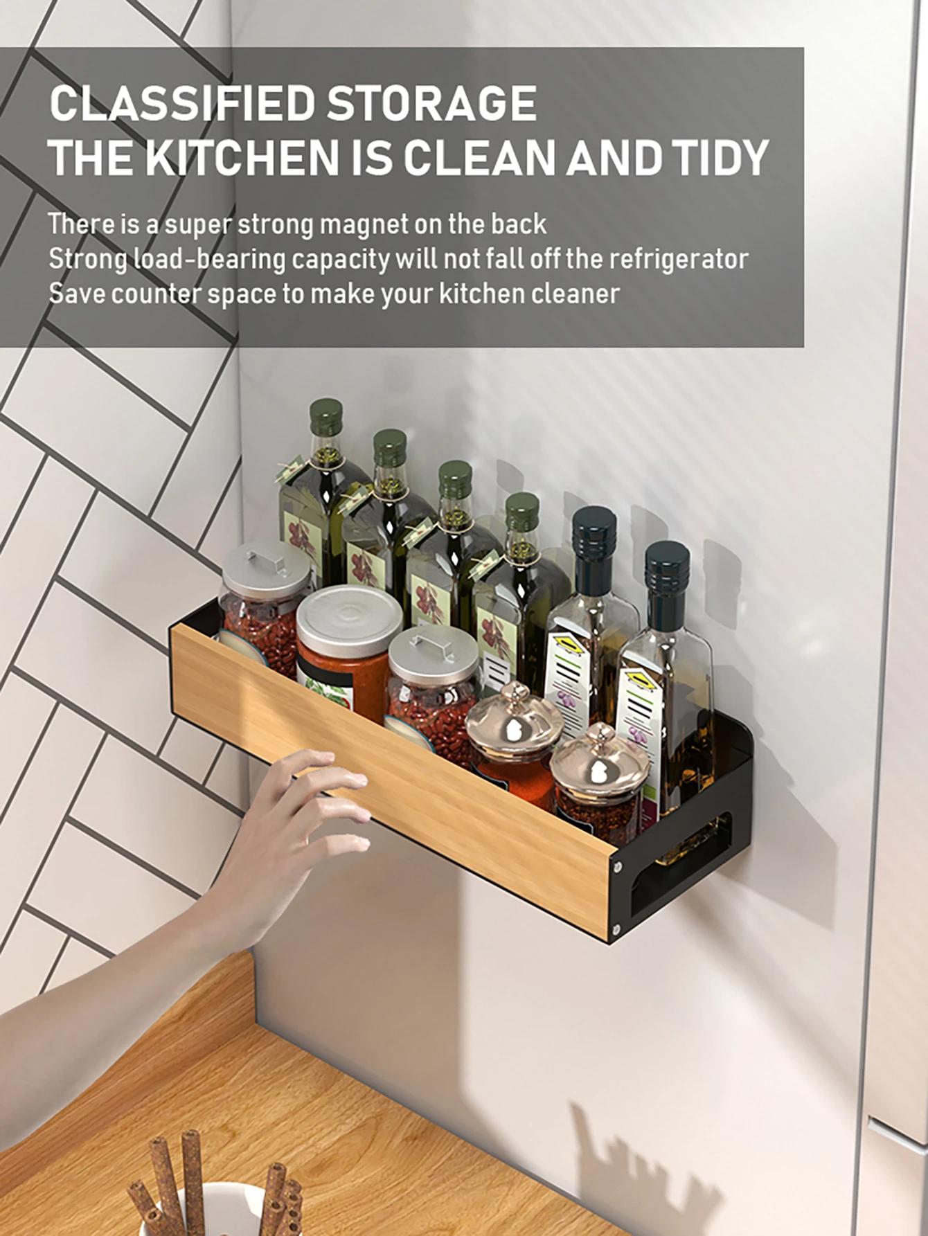 Magnetic Refrigerator Spice Rack product detail