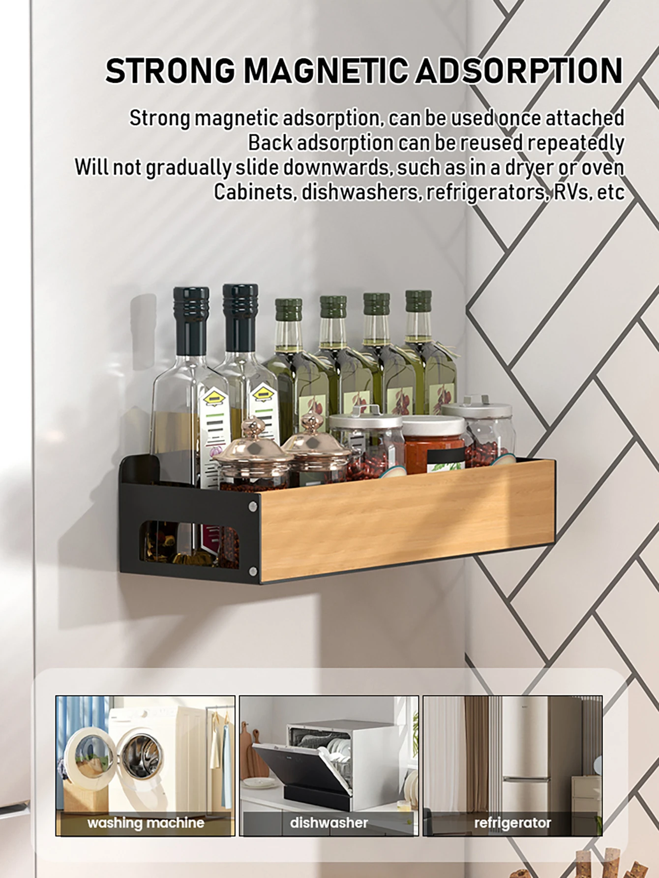 Magnetic Refrigerator Spice Rack product detail