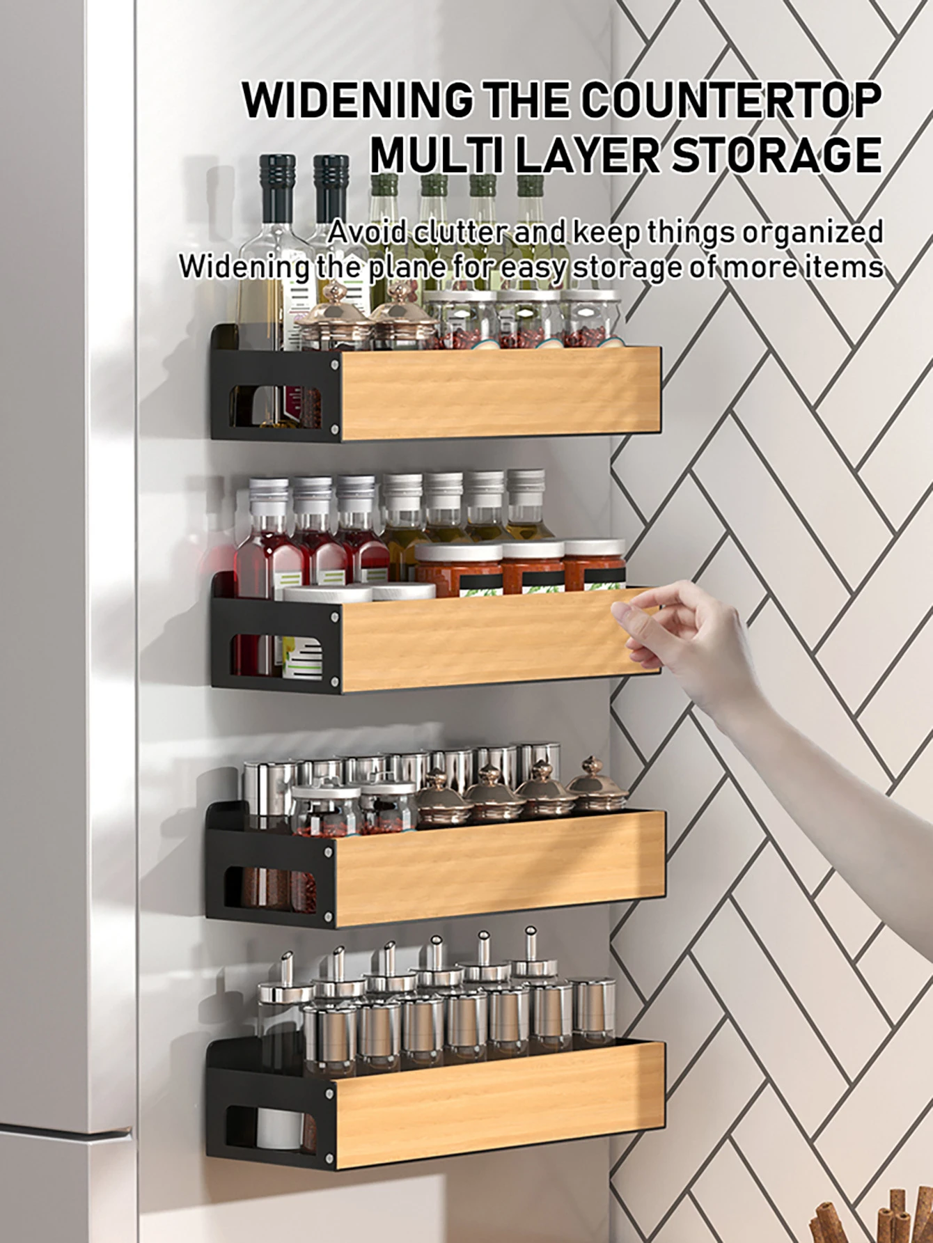 Magnetic Refrigerator Spice Rack product detail