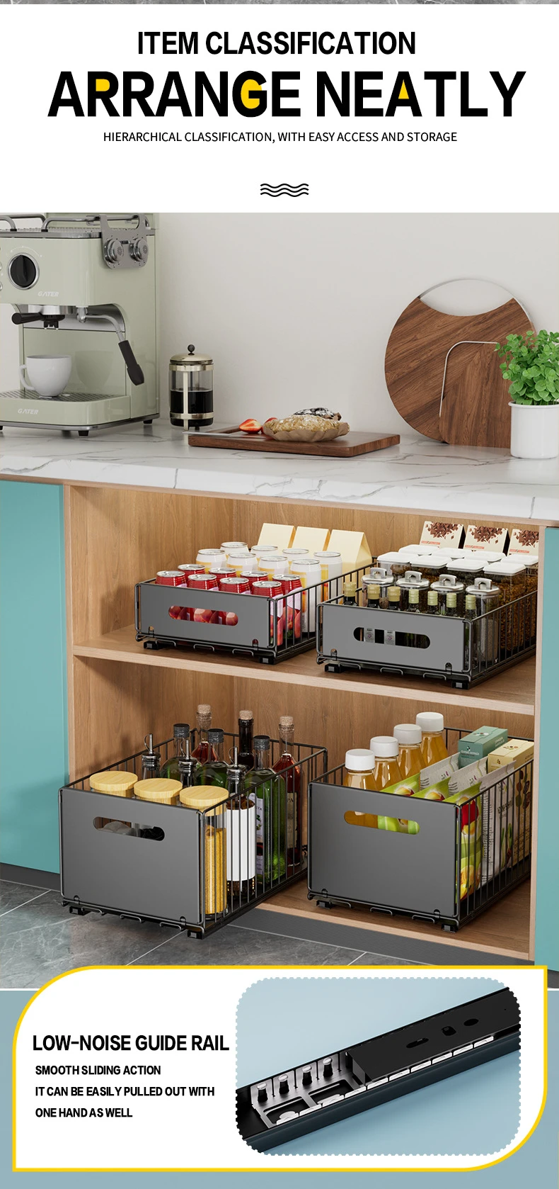 Pull-Out Cabinet Organizer Drawer product detail