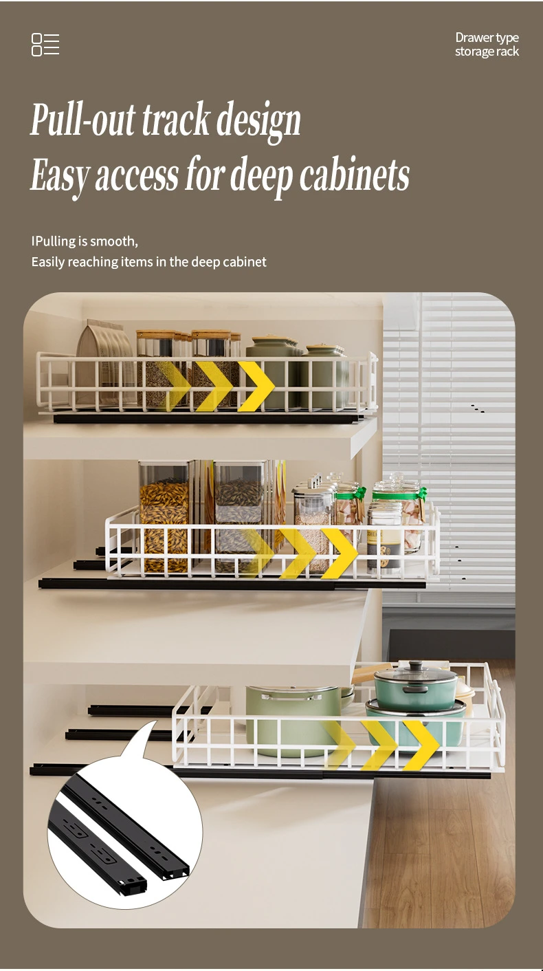 Under-Sink L-Shaped Pull-Out Organizer product detail