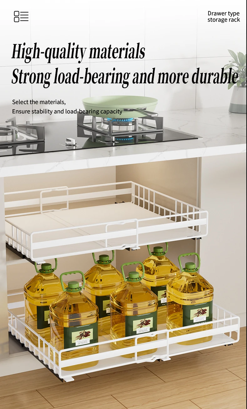 Under-Sink L-Shaped Pull-Out Organizer product detail
