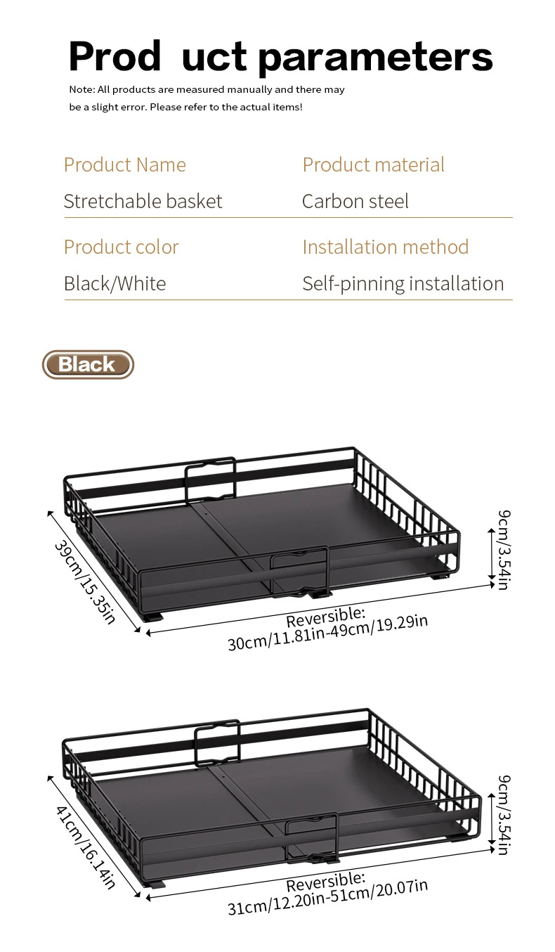 Under-Sink L-Shaped Pull-Out Organizer product detail