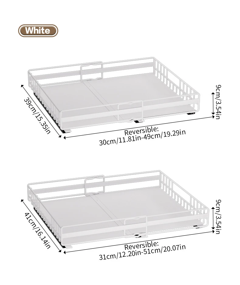 Under-Sink L-Shaped Pull-Out Organizer product detail