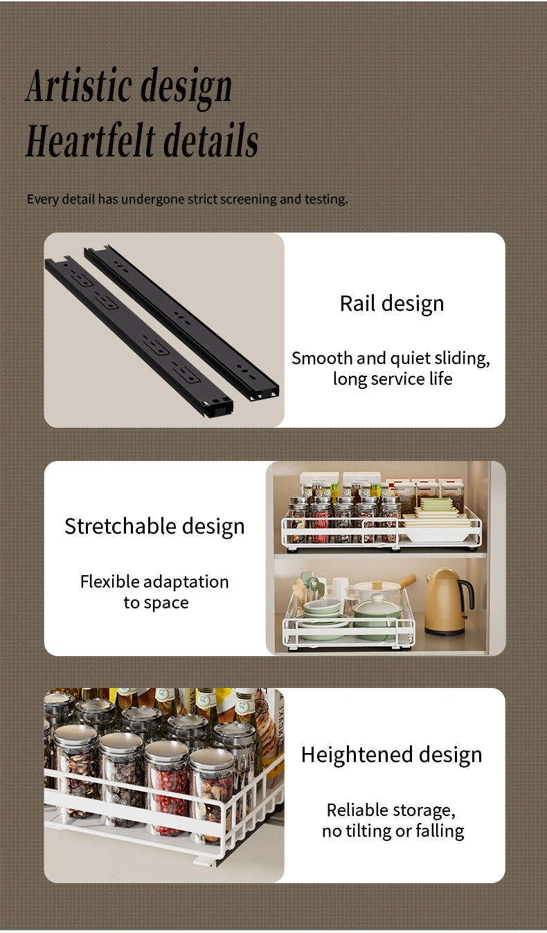 Under-Sink L-Shaped Pull-Out Organizer product detail