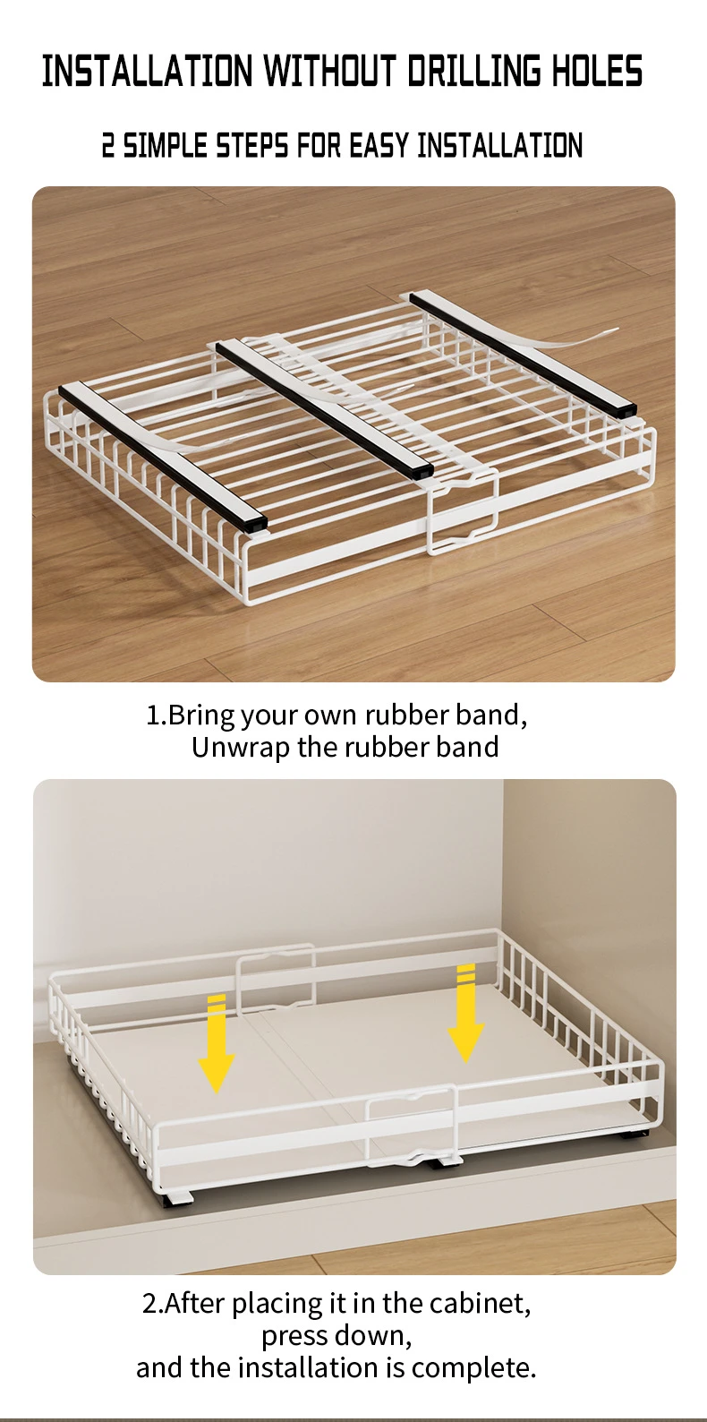 Under-Sink L-Shaped Pull-Out Organizer product detail