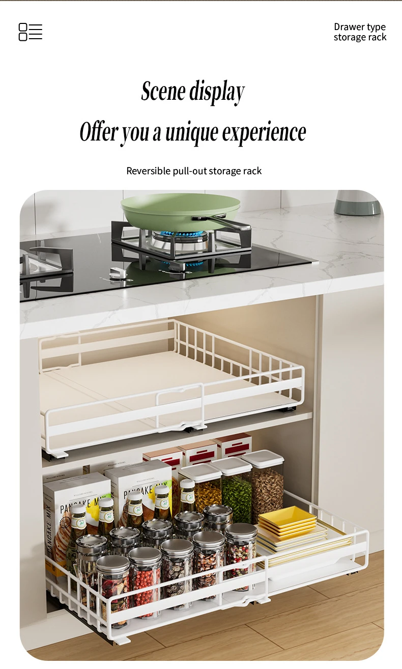 Under-Sink L-Shaped Pull-Out Organizer product detail
