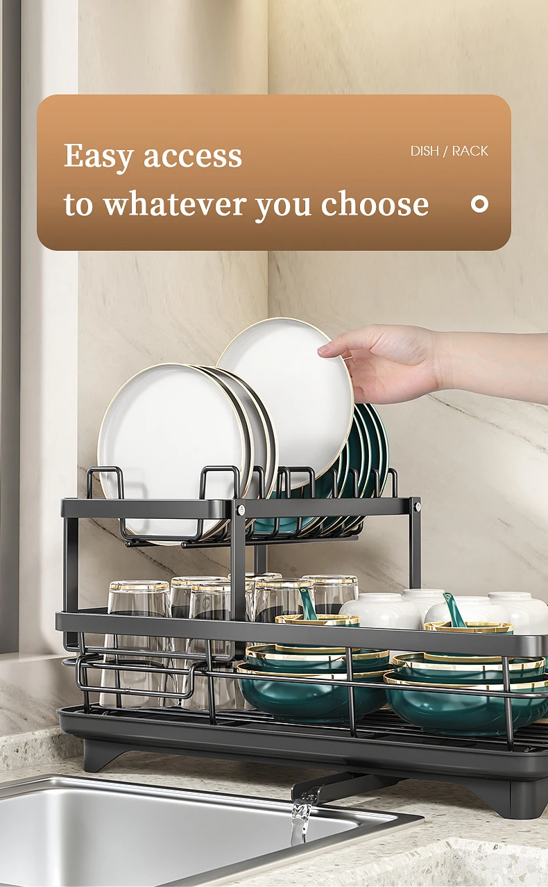 Kitchen Dish & Bowl Cabinet Rack product detail