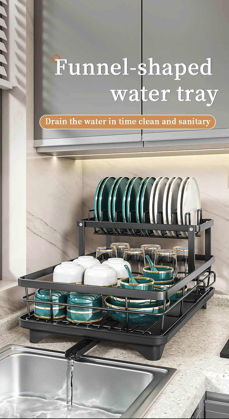 Kitchen Dish & Bowl Cabinet Rack product detail