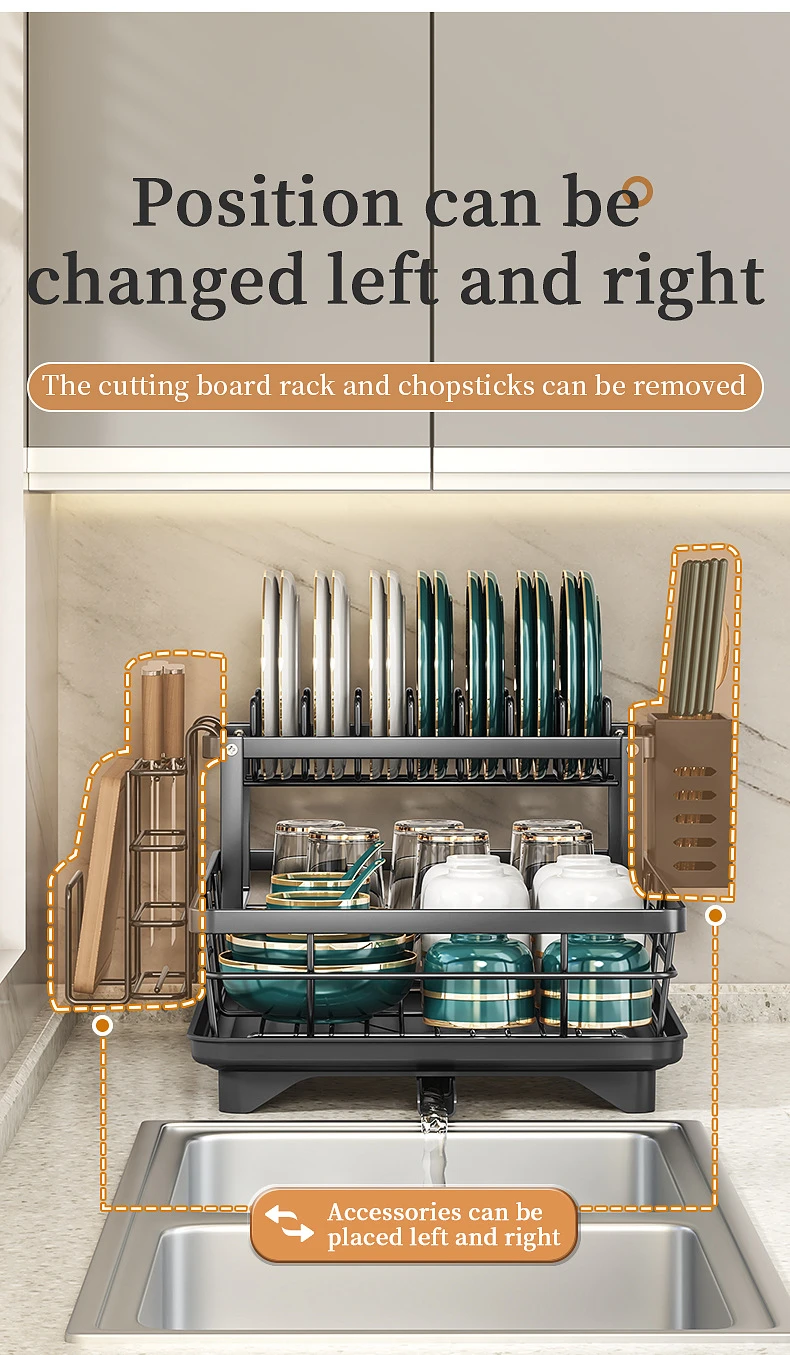 Kitchen Dish & Bowl Cabinet Rack product detail