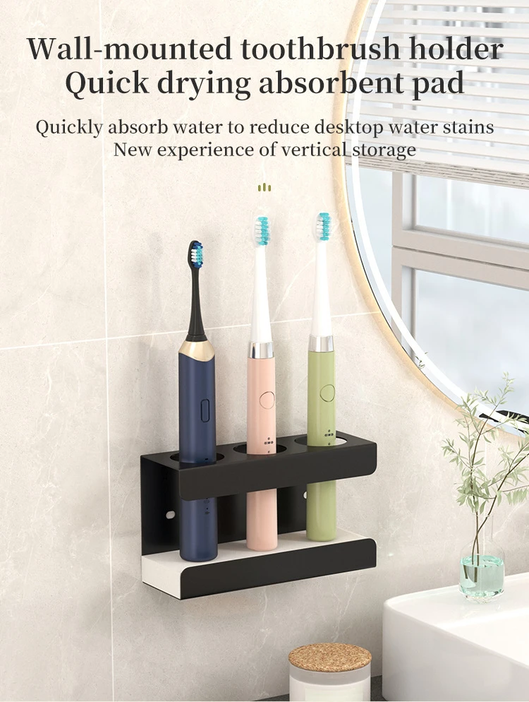 Wall-Mounted Toothbrush & Toothpaste Organizer product detail