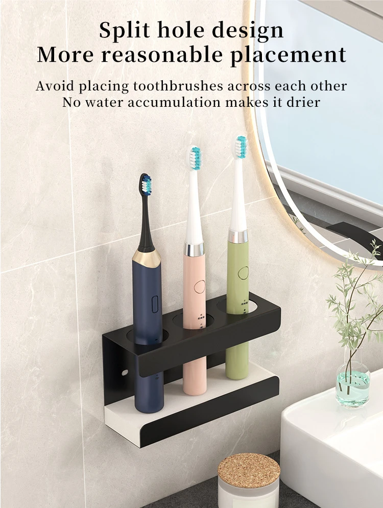 Wall-Mounted Toothbrush & Toothpaste Organizer product detail