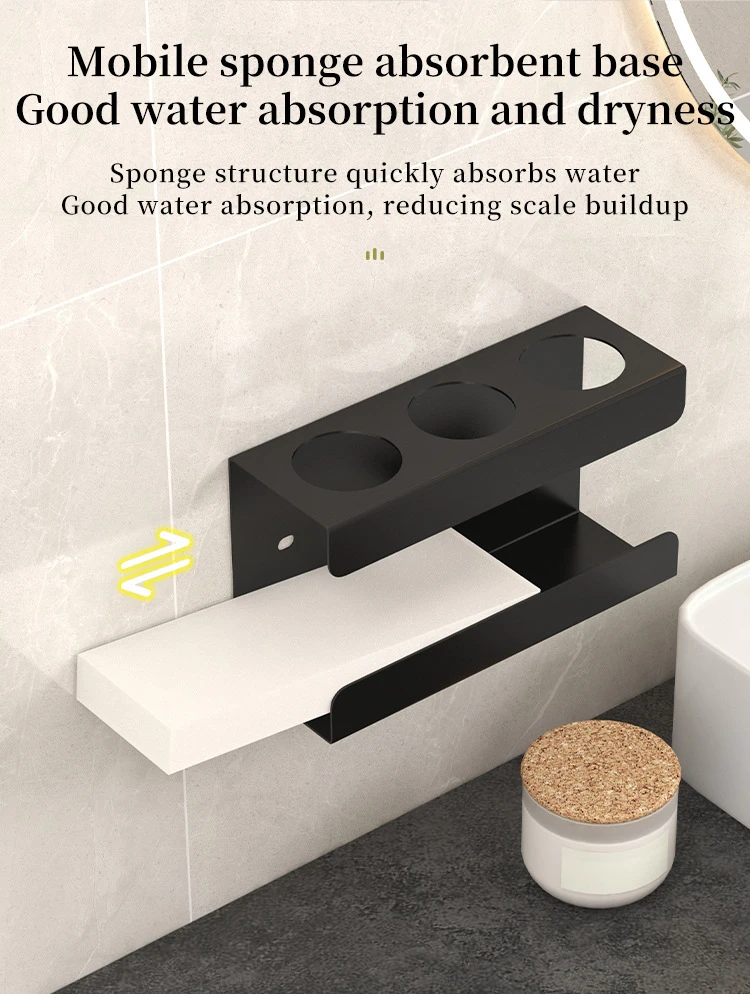 Wall-Mounted Toothbrush & Toothpaste Organizer product detail