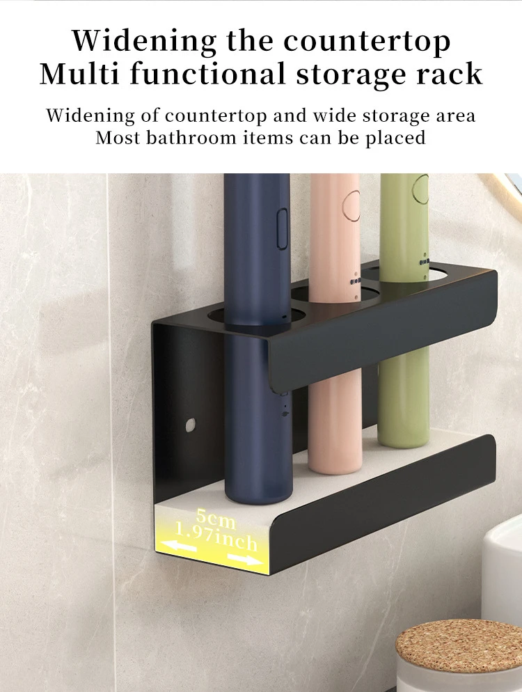 Wall-Mounted Toothbrush & Toothpaste Organizer product detail