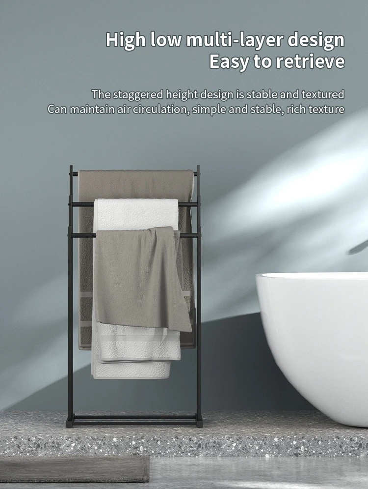 3-Tier Stainless Steel Bath Towel Shelf product detail