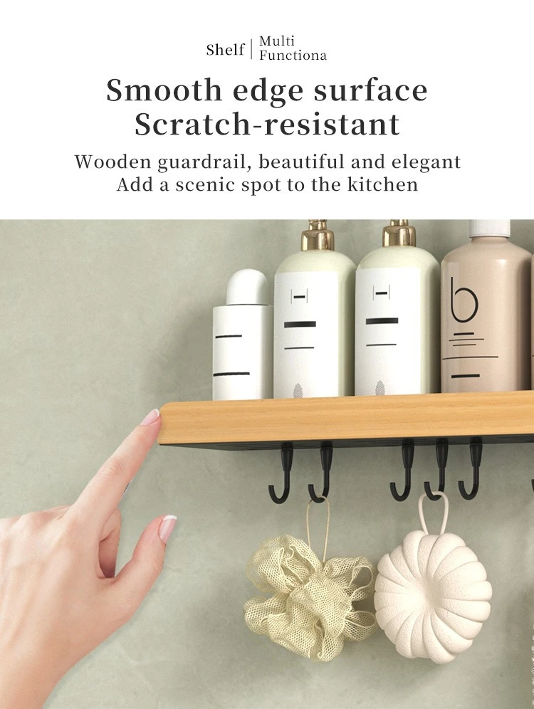 Multi-Function Shower Storage Rack with Hooks product detail