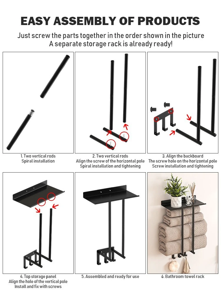 Multi-Layer Folding Towel Bar Rack product detail