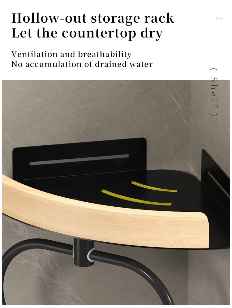 Wall-Mounted Bathroom Toiletries Storage Shelf product detail