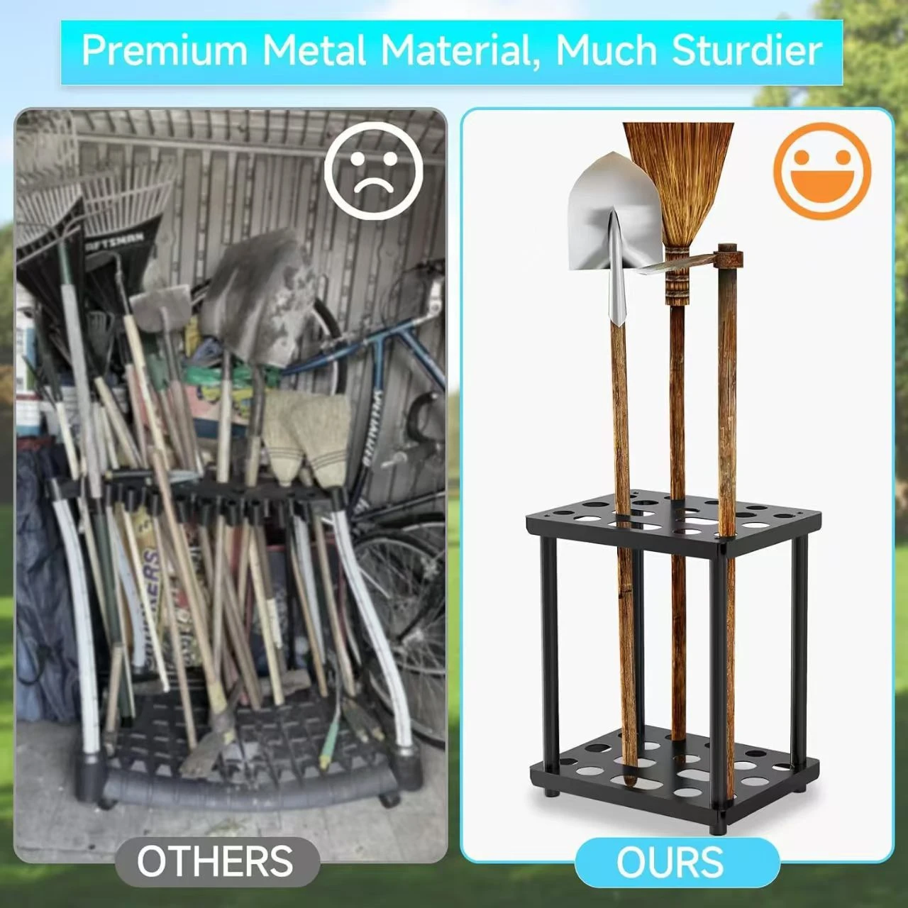 Floor-Standing Garden Tool Organizer Rack product detail