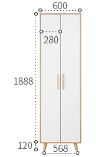 Modular Wardrobe A1002 + Top Cabinet A1000 Combo product detail