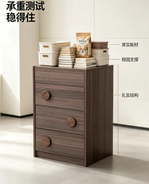 Mid-Century Four Drawer Storage Cabinet E5005 product detail