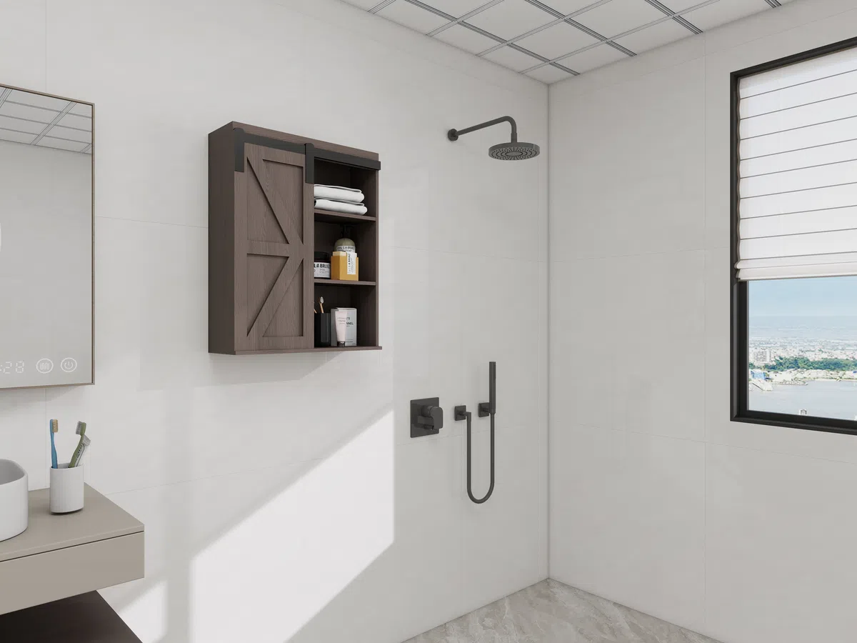 Wall-Mounted Modern Bathroom Vanity Cabinet H1001 product detail