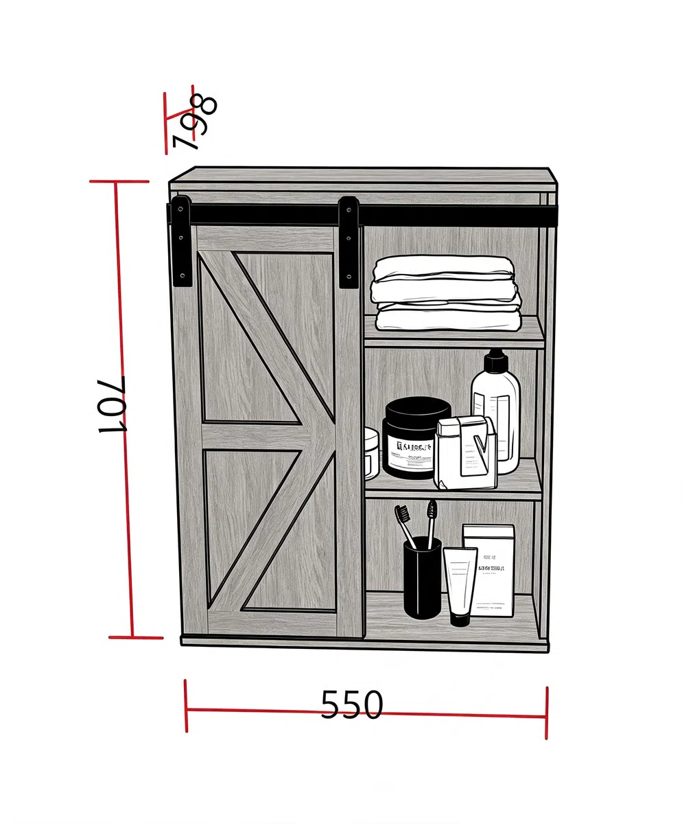 Wall-Mounted Modern Bathroom Vanity Cabinet H1001 product detail