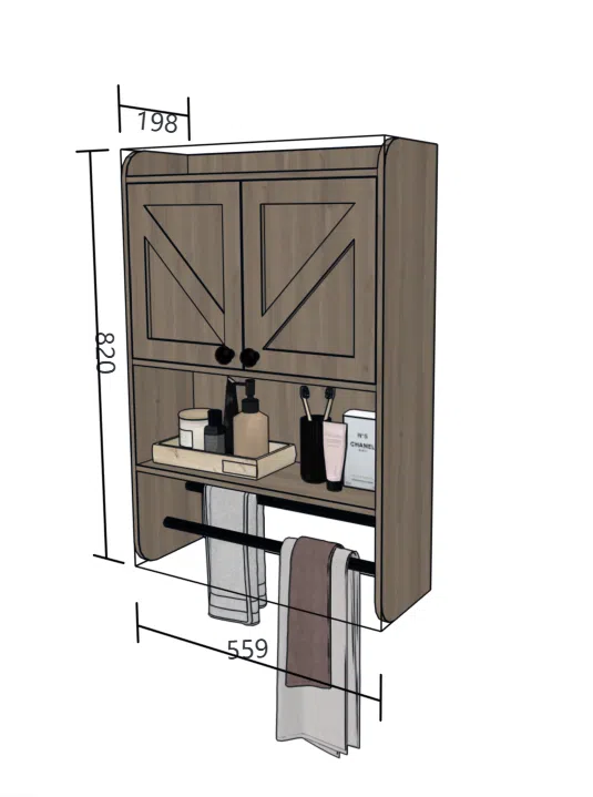 Modern Integrated Bathroom Vanity Cabinet H1002 product detail